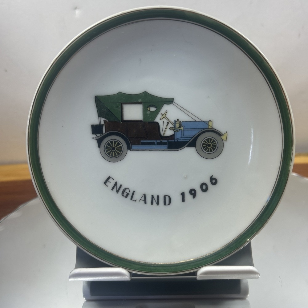 Vintage Retro China Old England Antique Car Small Plate Made in Japan Vintage‎